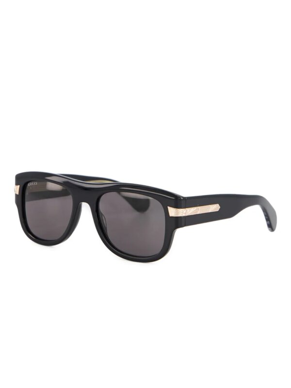 Gucci Eyewear Zonnebril met vierkant montuur - Zwart
