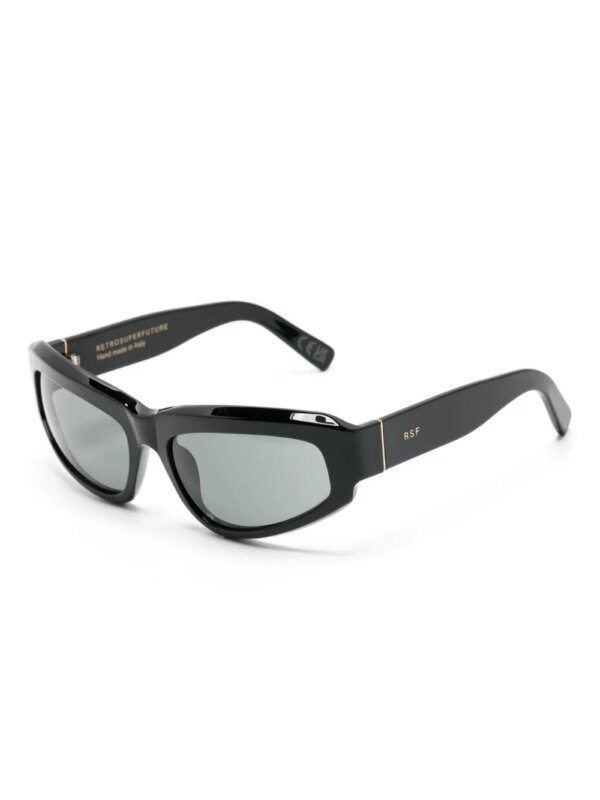 Retrosuperfuture Motore zonnebril met rechthoekig montuur - Zwart