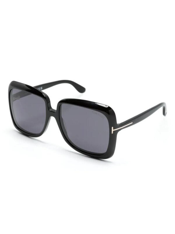 TOM FORD Eyewear Lorelai zonnebril met oversized montuur - Zwart