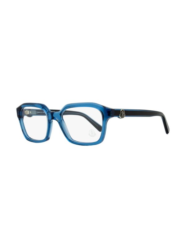 Moncler Eyewear Zonnebril met rechthoekig doorzichtig montuur - Blauw