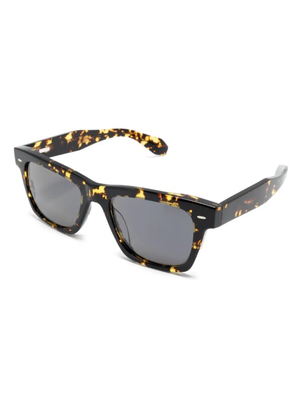 Oliver Peoples N.04 zonnebril met schildpadschild-effect - Zwart