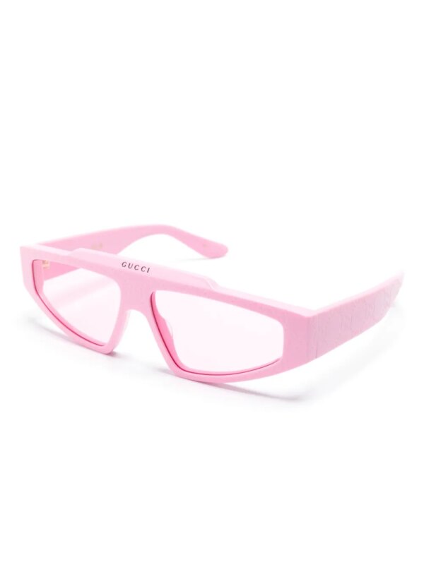 Gucci Eyewear GG Supreme zonnebril met rechthoekig montuur - Roze
