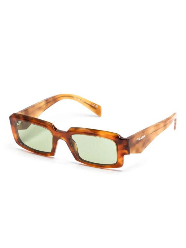 Prada Eyewear Symbole zonnebril met rechthoekig montuur - Bruin