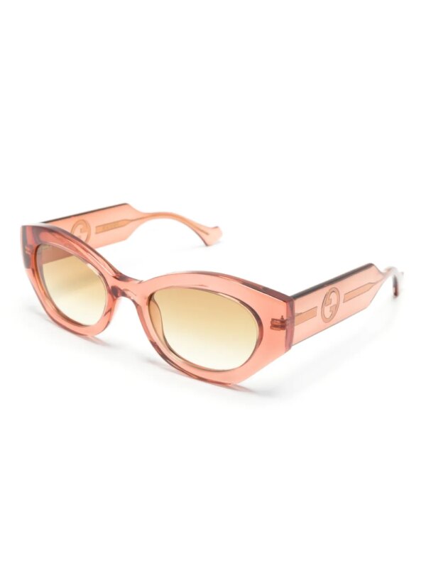 Gucci Eyewear GG zonnebril met ovalen montuur - Bruin