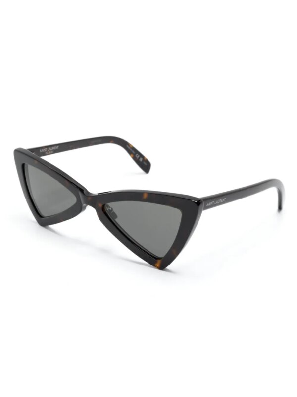Saint Laurent Eyewear Zonnebril met schildpadschild-design - Bruin