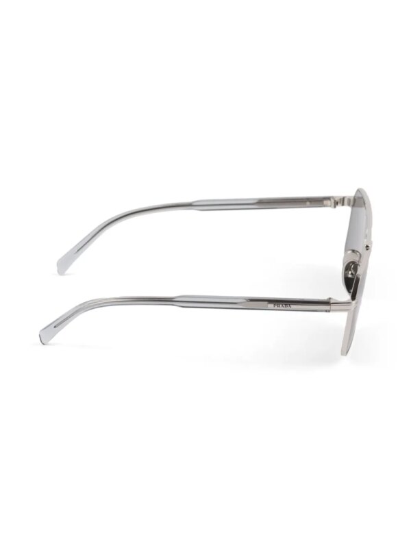 Prada Eyewear Double Bridge zonnebril met rechthoekig montuur - Zilver