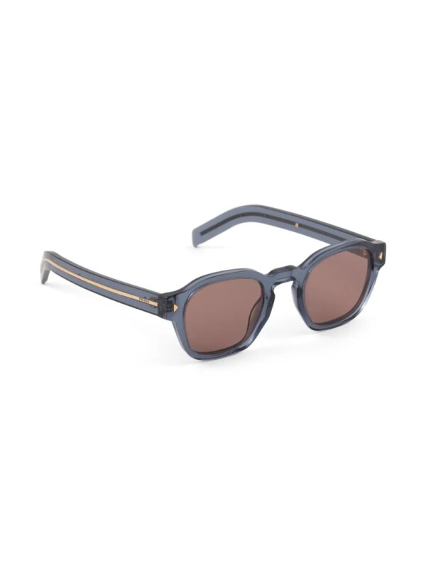Prada Eyewear Zonnebril met vierkant montuur en logoprint op de poten - Blauw