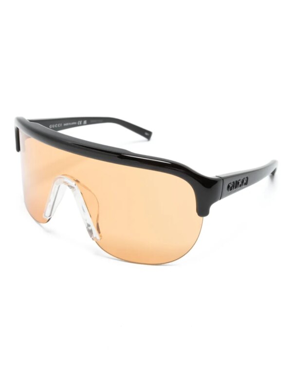 Gucci Eyewear Zonnebril met schildmontuur - Zwart