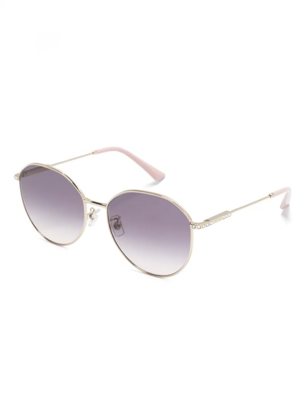 Jimmy Choo Eyewear Zonnebril met oversized montuur met kristallen - Goud