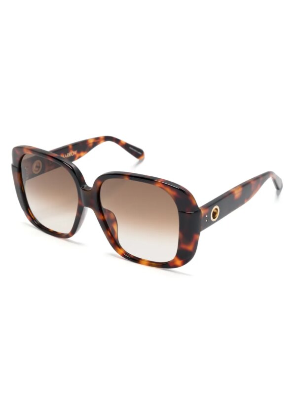 Linda Farrow Mima zonnebril met oversized montuur - Bruin