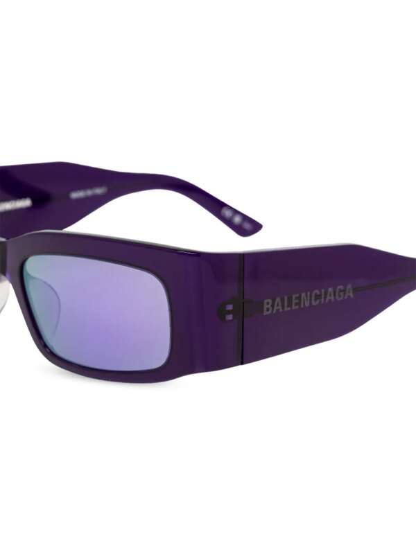 Balenciaga Eyewear Zonnebril met rechthoekig montuur en logoprint - Paars