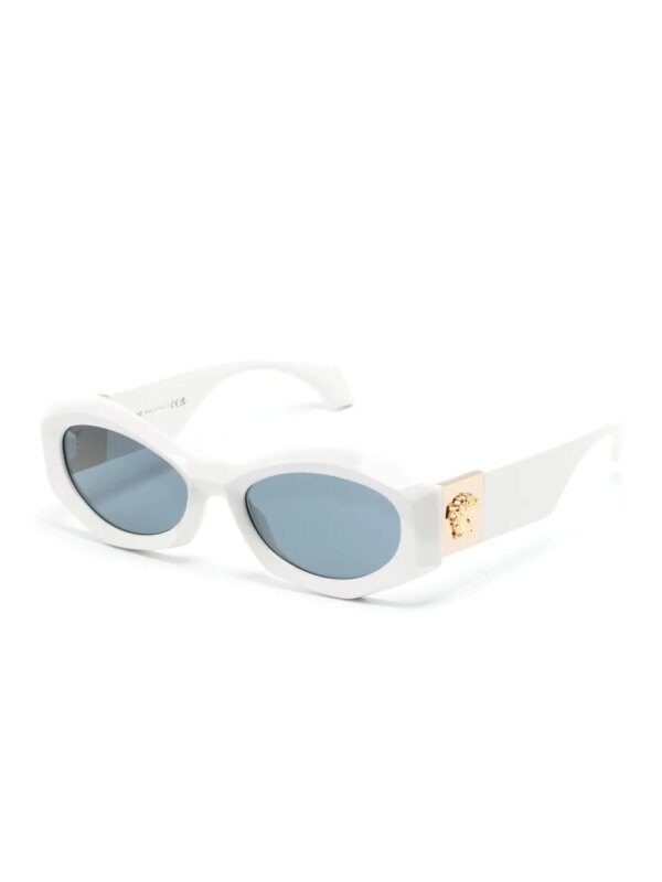 Versace Eyewear Zonnebril met ovalen montuur - Wit