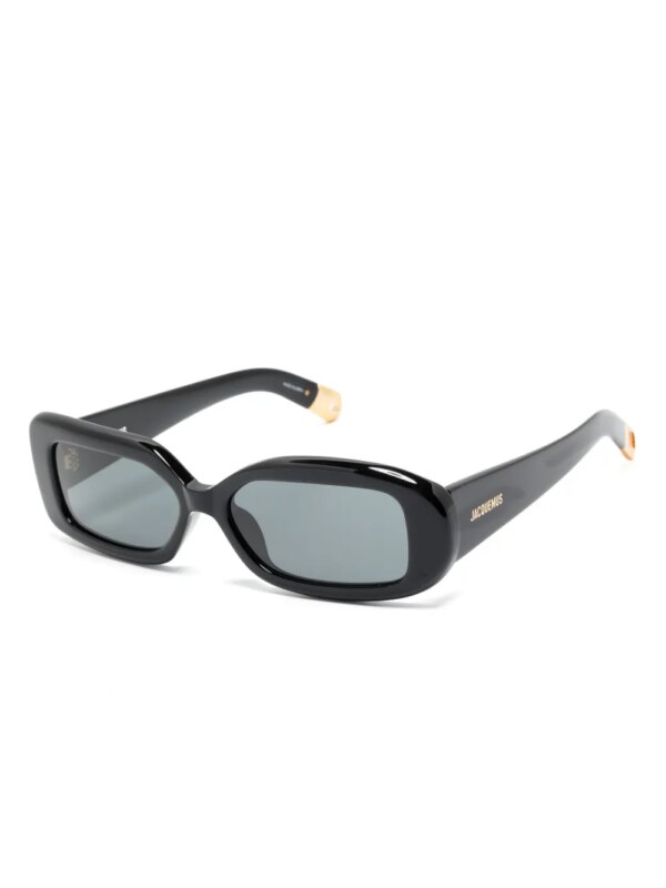 Jacquemus Les Lunettes Rond Carré asymmetrische zonnebril - Zwart