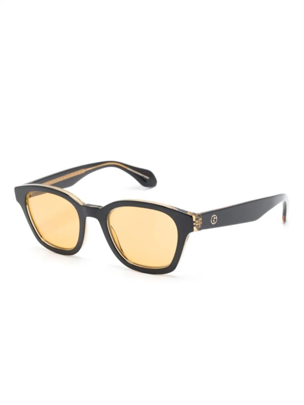 Giorgio Armani Zonnebril met vierkant montuur - Zwart