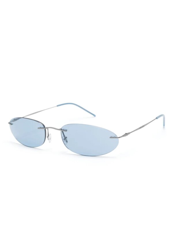 Giorgio Armani Zonnebril met ovalen montuur - Grijs