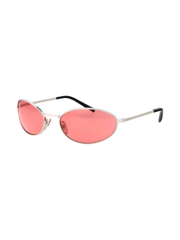 Prada Eyewear 0PRA59S zonnebril met rond montuur - Zilver