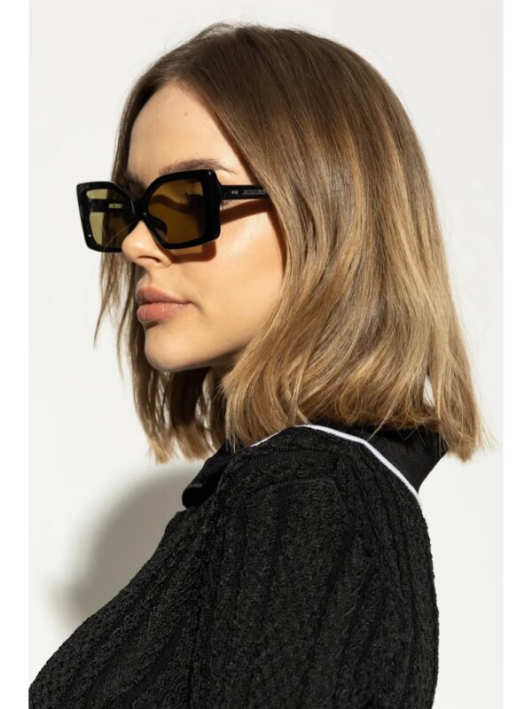 Jacquemus x Linda Farrow Les Lunettes Spiaggia zonnebril - Zwart
