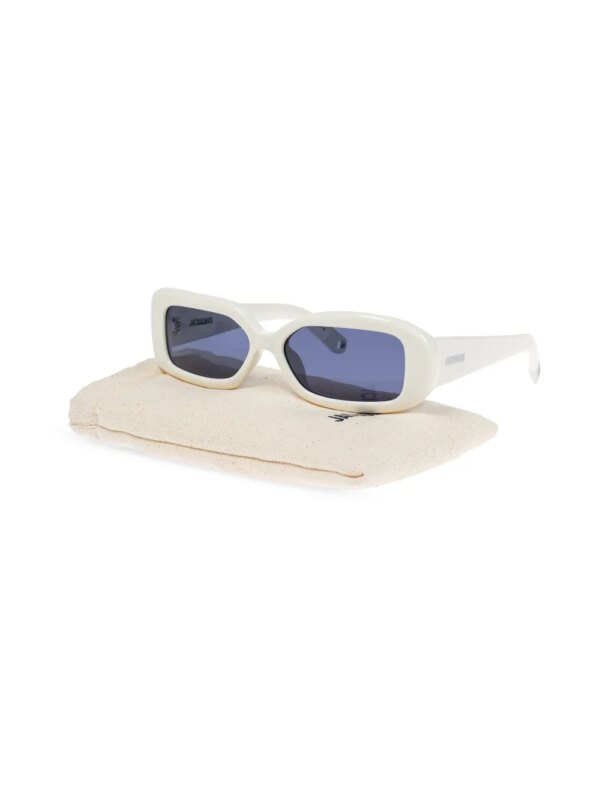 Jacquemus Les Lunettes Rond Carré zonnebril - Wit