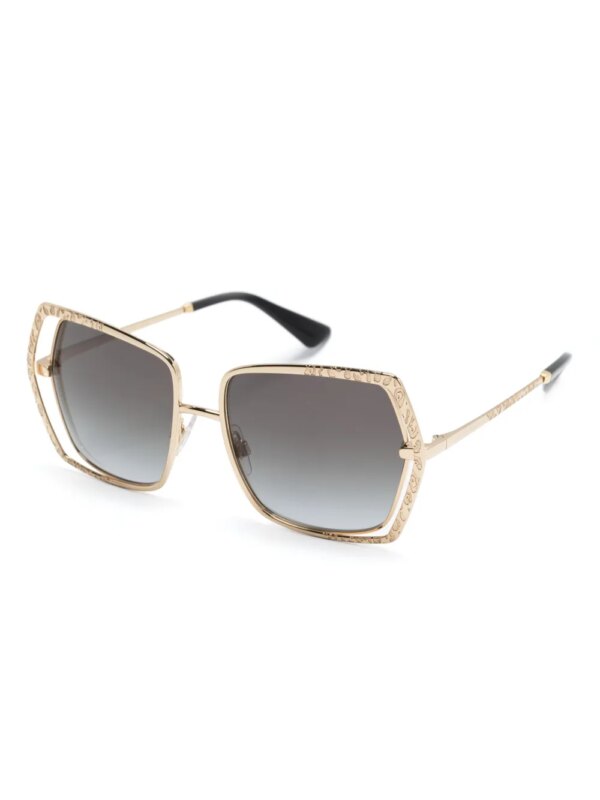 Dolce & Gabbana Eyewear DG2306 zonnebril met oversized montuur - Goud