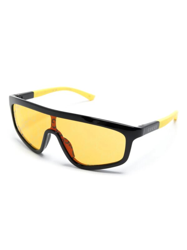 Gucci Eyewear GG Supreme zonnebril met schild montuur - Zwart