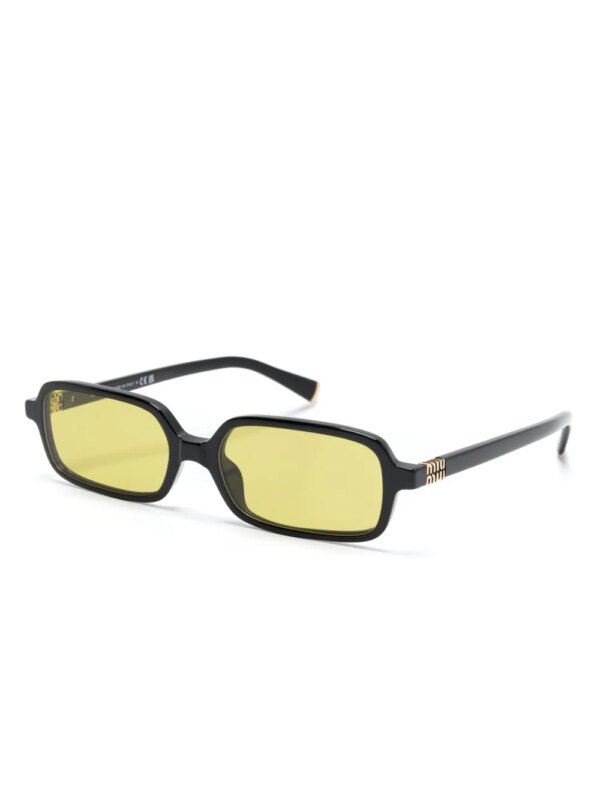 Miu Miu Eyewear Zonnebril met rechthoekig montuur - Zwart