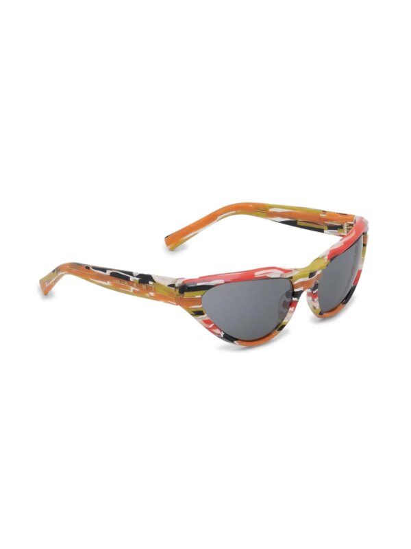 Marni Eyewear Spacey Stripey Mavericks cat-eye zonnebril - Rood
