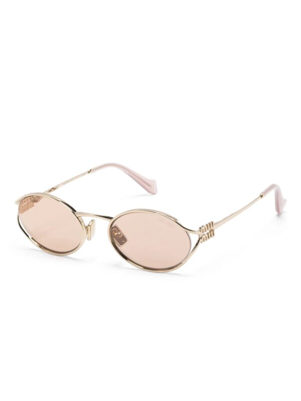 Miu Miu Eyewear Miu Miu zonnebril met logo - Goud