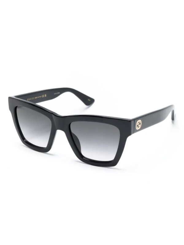 Gucci Eyewear Zonnebril met vierkant montuur - Zwart