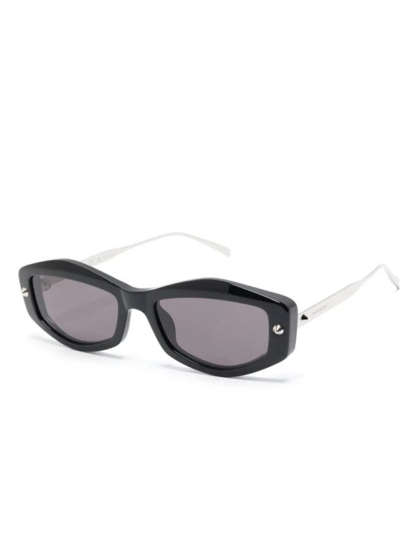 Alexander McQueen Eyewear Zonnebril met geometrisch montuur en spikes - Zwart