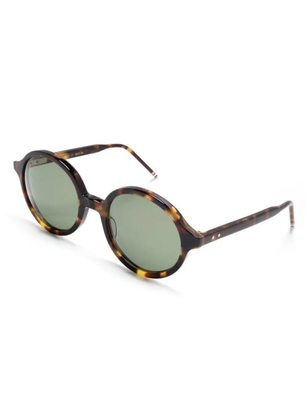 Thom Browne Eyewear Zonnebril met rond montuur - Bruin
