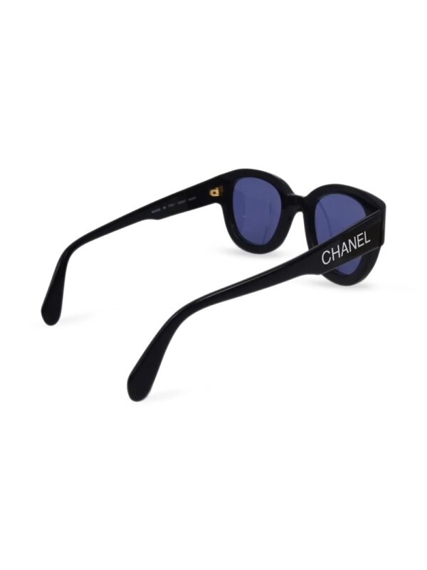 CHANEL Pre-Owned 1990-2000 zonnebril met cat-eye montuur - Zwart