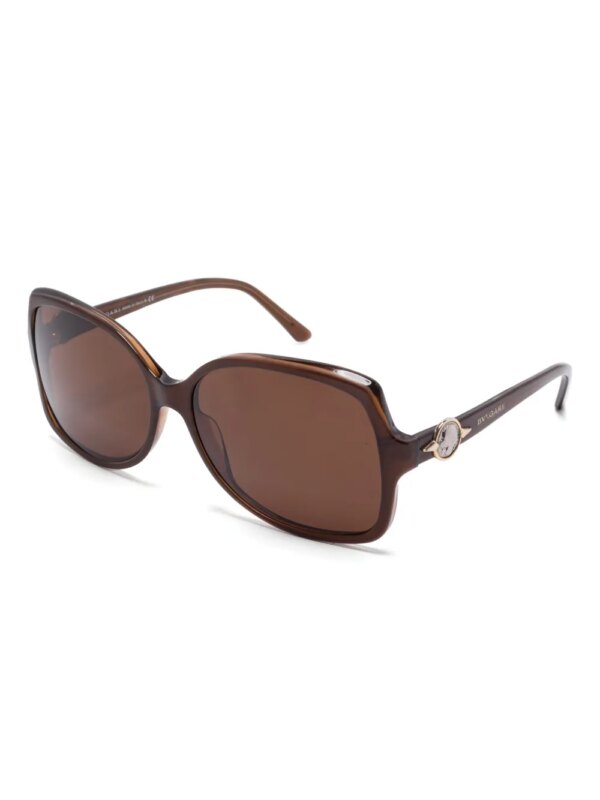 Bvlgari Pre-Owned Zonnebril met vlinder montuur - Bruin