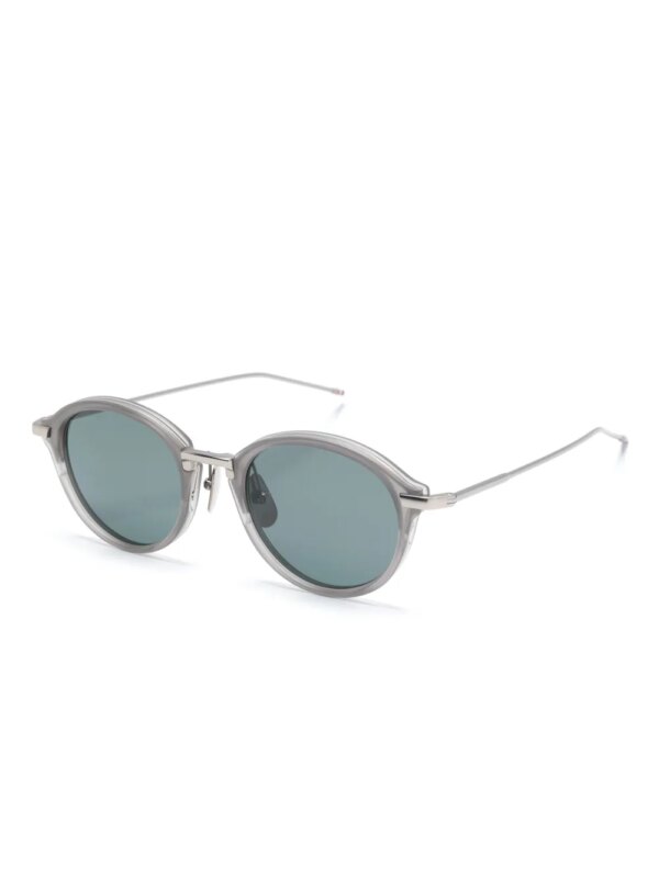 Thom Browne Eyewear Zonnebril met RWB-streep - Zilver
