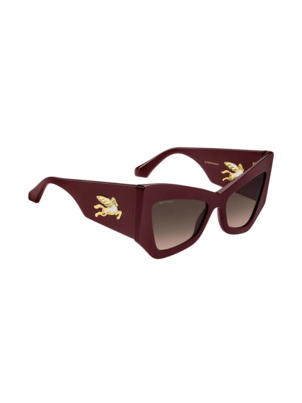 ETRO Zonnebril met Pegaso-patroon - Rood