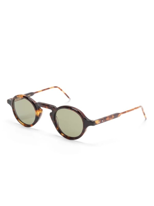 Thom Browne Eyewear Zonnebril met rond montuur - Bruin