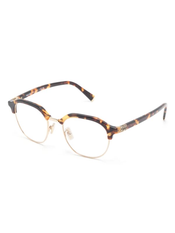 Miu Miu Eyewear Zonnebril met Clubmaster-montuur - Bruin