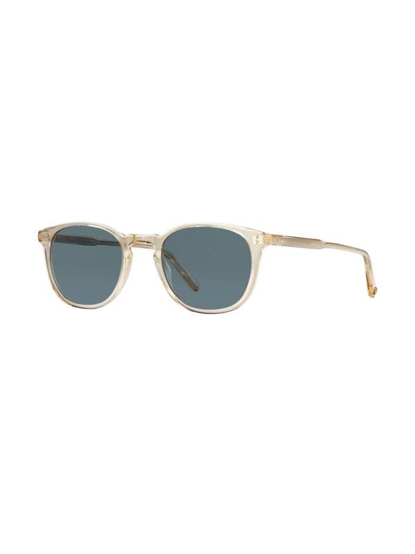 Garrett Leight Kinney zonnebril met rond montuur - Beige