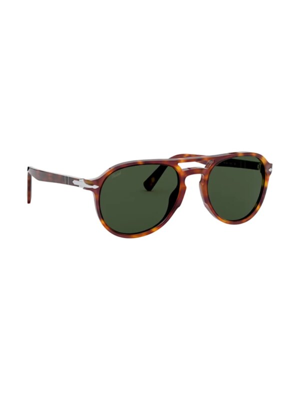 Persol Zonnebril met rond montuur - Bruin