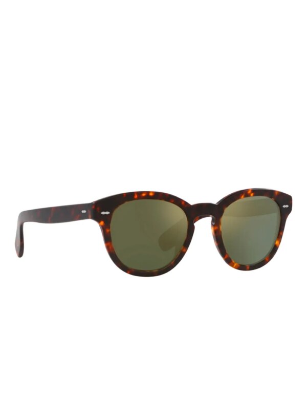 Oliver Peoples Zonnebril met rond montuur - Bruin
