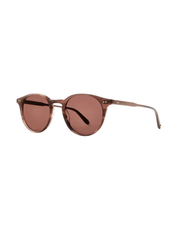 Garrett Leight Zonnebril met rond montuur - Bruin
