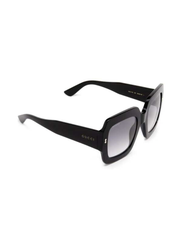 Gucci Eyewear Zonnebril met oversized montuur - Zwart