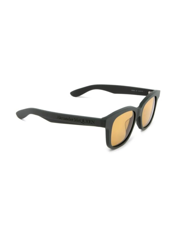 Alexander McQueen Eyewear Zonnebril met vierkant montuur - Groen