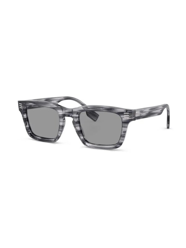 Burberry Eyewear Zonnebril met gestreept vierkant montuur - Grijs