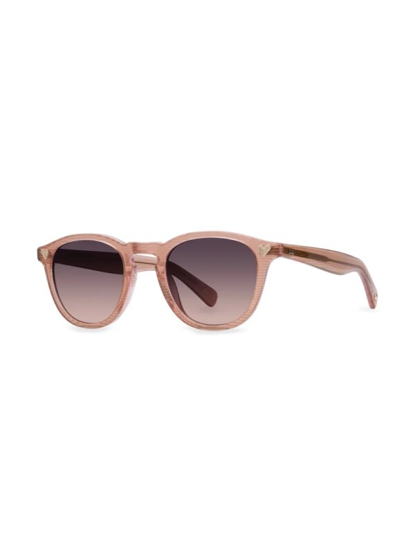 Garrett Leight Zonnebril met rond montuur - Roze