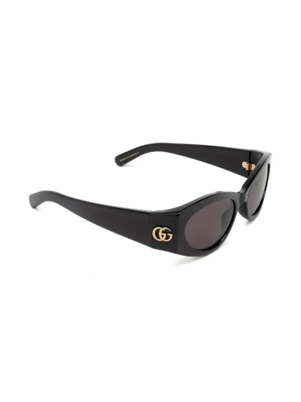 Gucci Eyewear Zonnebril met cat-eye montuur - Zwart