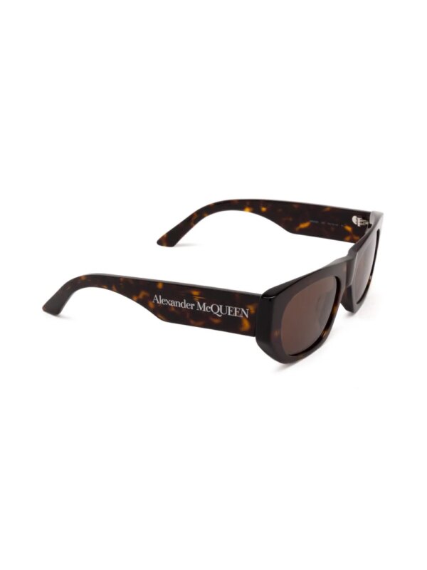 Alexander McQueen Eyewear Zonnebril met logoprint - Bruin