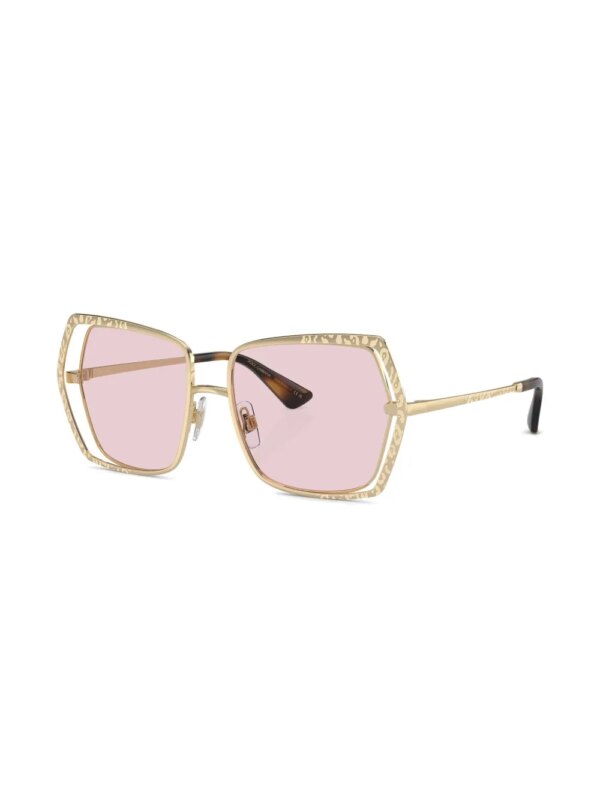 Dolce & Gabbana Eyewear Zonnebril met vierkant montuur - Goud