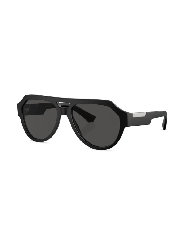 Dolce & Gabbana Eyewear Zonnebril met gegraveerd logo - Zwart