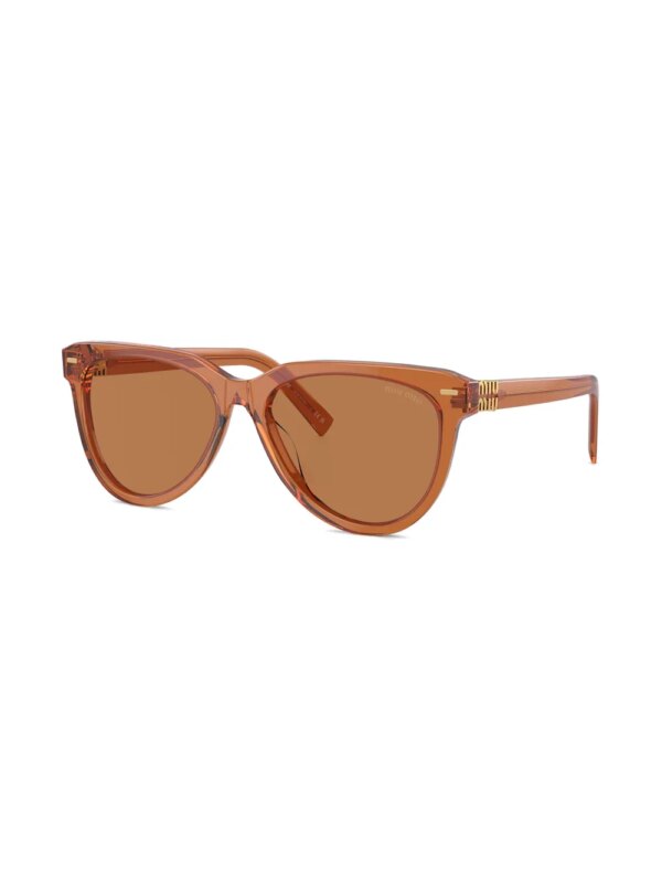 Miu Miu Eyewear Zonnebril met logo - Bruin