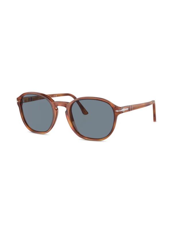 Persol Zonnebril met rond montuur - Bruin